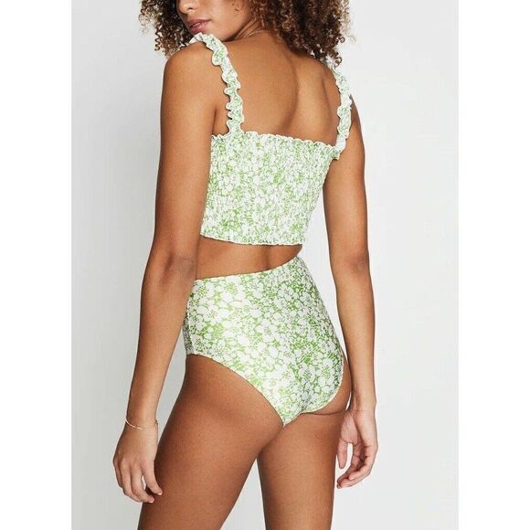 NEW FAITHFULL THE BRAND Sz L LUCY HIGH WAIST BIKINI BOTTOMS FREJA FLORAL PRINT - Picture 3 of 4